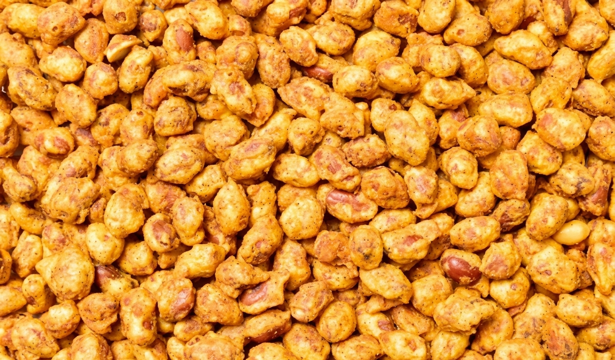 Masala peanuts with bold Indian spice coating - classic, spicy and tangy variants for global snacking