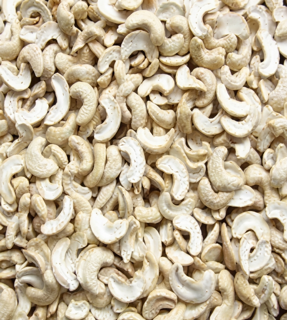 Split cashew kernels in LWP, SWP, BB grades for cooking and baking — Goldenbird Overseas